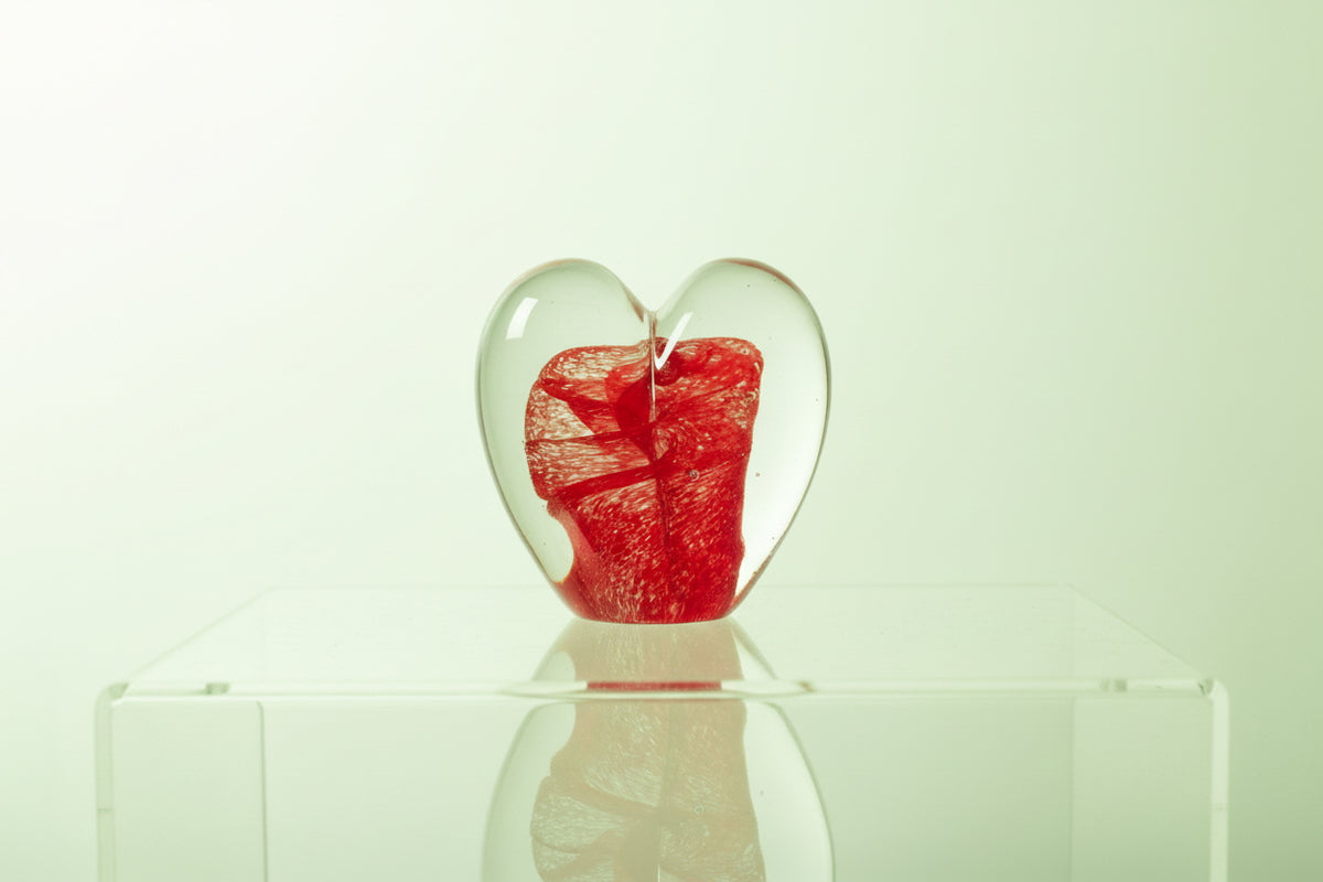 Glass heart small