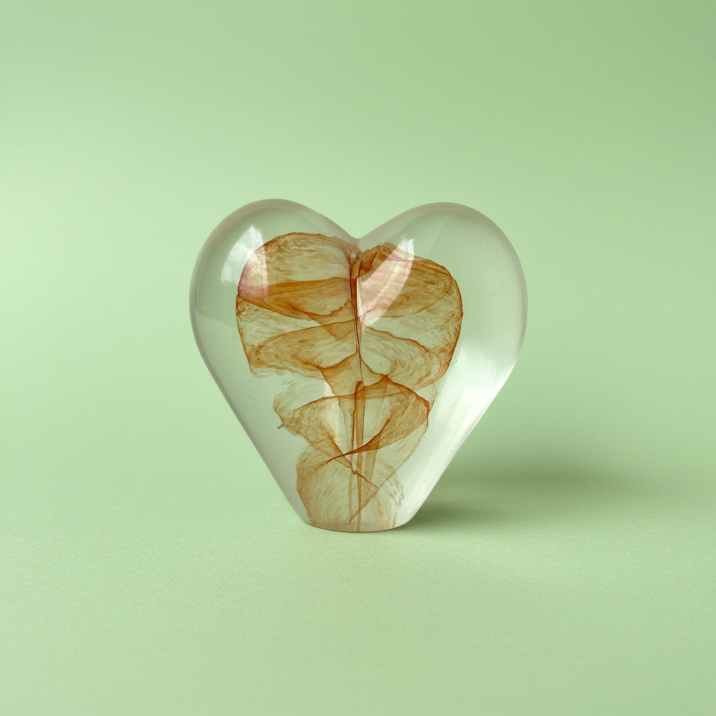 Glass heart small