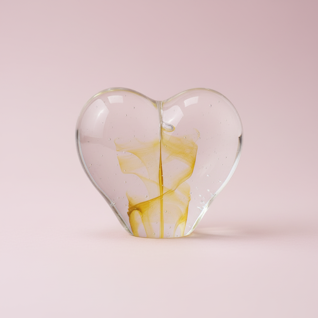 Glass heart small