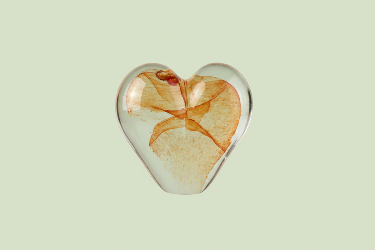 Glass heart small